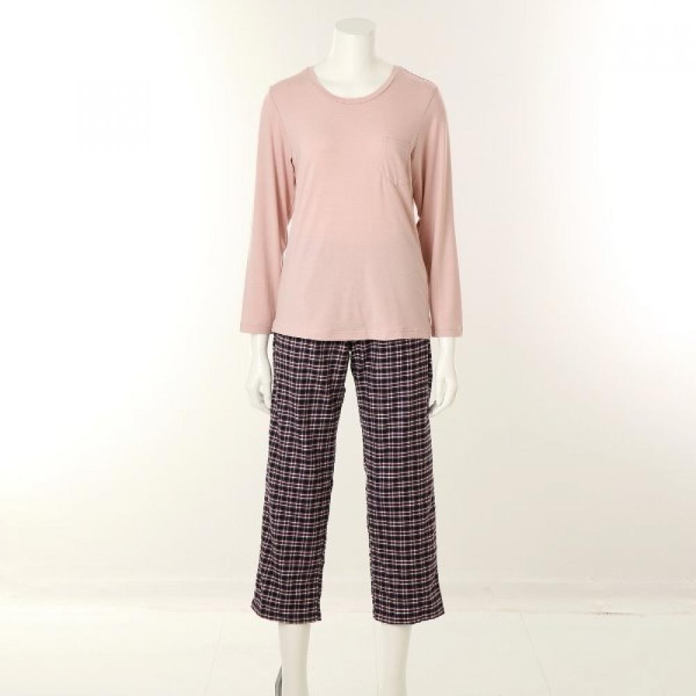 Wacoal Solid Check Fleece Women S Loungewear Set wpa554wS+wpa554wp 85/90