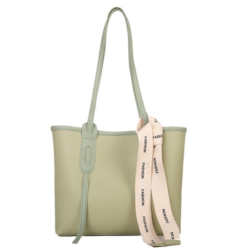 Large Capacity Women's Bag 2022 Spring New Fashion Trend Color Block Tote Bag Casual Shoulder Bag