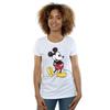 Disney Womens/Ladies Mickey Mouse Classic Kick Cotton T-Shirt
