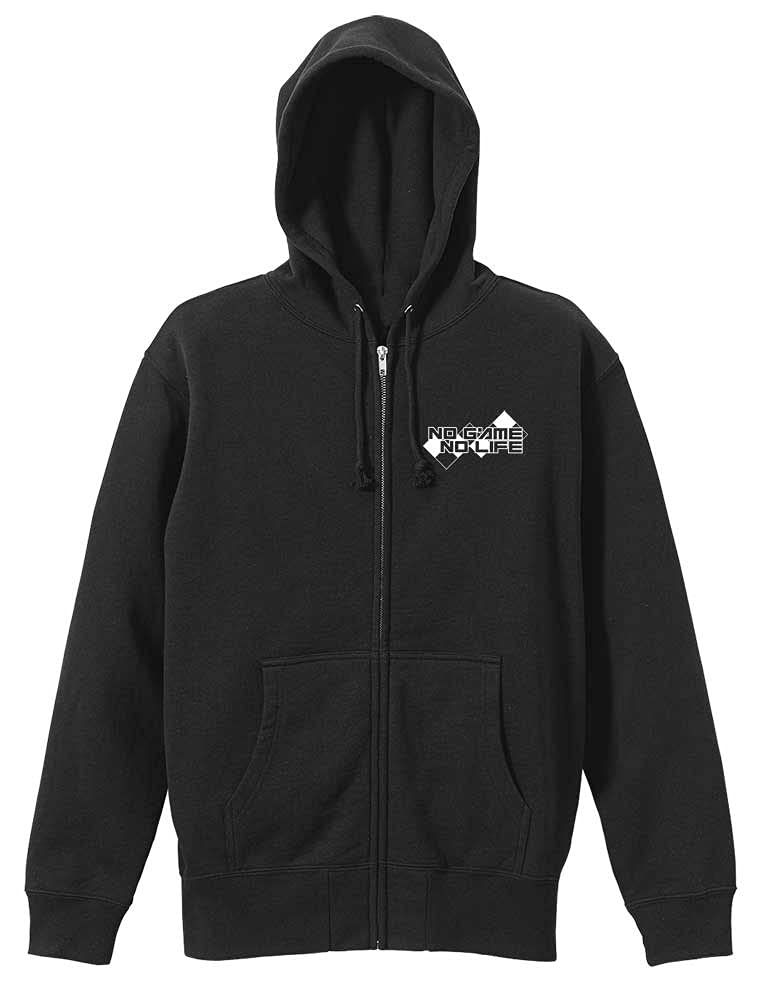 Cospa No Game No Life Originalillustration Vollfarbiger Zip-Hoodie Brillant SCHWARZ Größe M "Weiß" Ver.