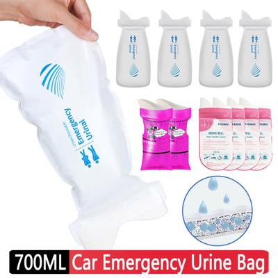 4PCS Outdoor Toilet Emergency Portable Urine Bag 700ml Camping Travel Car Jam Outdoor Mobile Toilet Urinal Bag Vomiting Bag