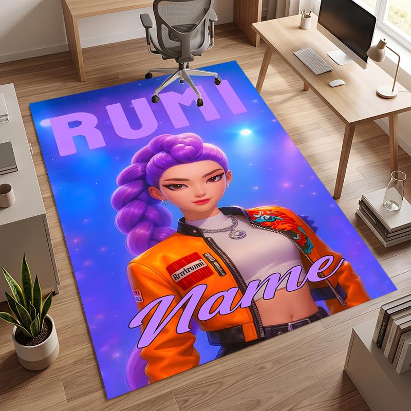 Rumi (73) Tappeto da Ufficio Personalizzato con Nome Decorazione Elegante per Soggiorno Camera da Letto Cucina