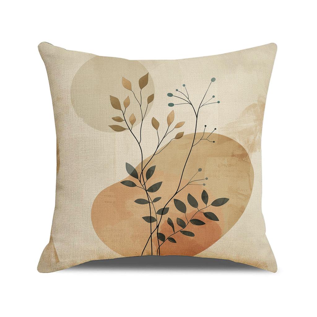 Spring and Summer Versatile Floral Print Pillow Nordic Home Decoration Sofa Cushion Linen Breathable Comfortable Seat Cushion