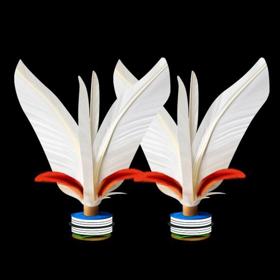 1/2/5 Pz Volani con Piume Leggeri Portatili Ispessiti Volani con Piume Colorate Sport all'Aperto con i Piedi