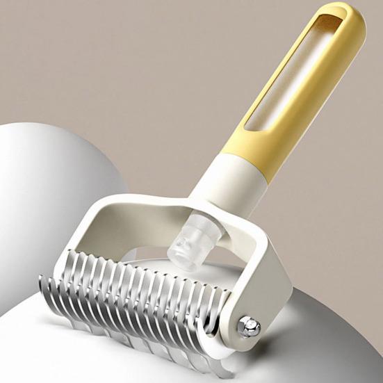 Dual-Sided Pet Grooming Comb for Dogs Cats, 2?in?1 Pet Deshedding Brush with Spray, Undercoat Rake Dematting Comb Tool for Long Haired Pet