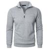 Men's Stand Up Collar Casual Hoodie Men's Solid Color Fashionable Men's Pullover Hoodie