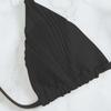 Women's Color Swimsuit Ladies Split Ties High Waist Swimsuit Two-Piece Set