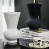 White Ceramic Vase Frosted Black Vase Decorative Ornament Fresh and Dried Flower Arrangement Vases Living Room Decoration Vases