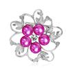 Hot! Fashion Alloy Crystal Pearl Bead Inlay Brooch