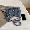 Schultertasche mit großer Kapazität Damen Denim Umhängetasche Mamatasche