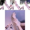 Stylish Short Mesh Gloves For Bride's Wedding Attire And Daily Wear In Soft White