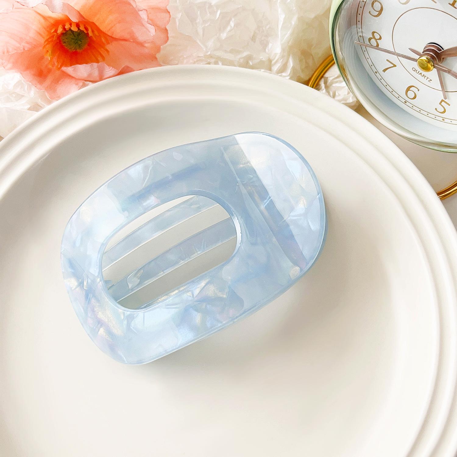 

Корейская ацетатная заколка-краб премиум-класса с круглой пряжкой: Изогнутый дизайн и гибкий зажим-акула для волос-пучка для женщин Acetate Material