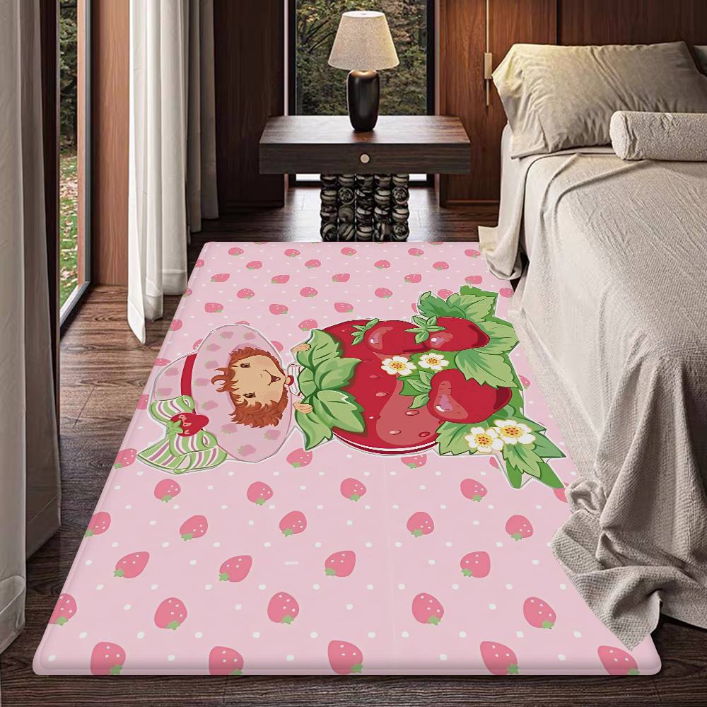 S-strawberry-shortcakeS Room Mats Anti-slip Absorb Water Long Strip Cushion Bedroon Mat Household Carpets
