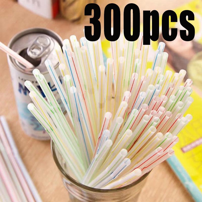 Disposable Drinking Straws Multicolor Plastic Pipes Cola Straws Bar Party Wedding Kitchen Pajitas Cocktail Straw Wholesale Tools