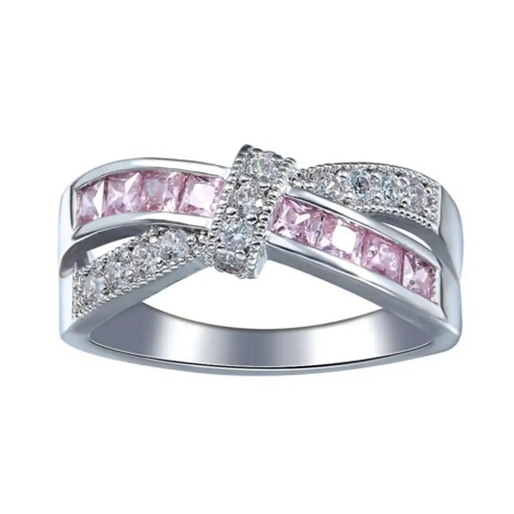 URMYLADY Classic 925 Sterling Silver Diamond 8 Size Rings For Women Colored Zircon Fashion Jewelry