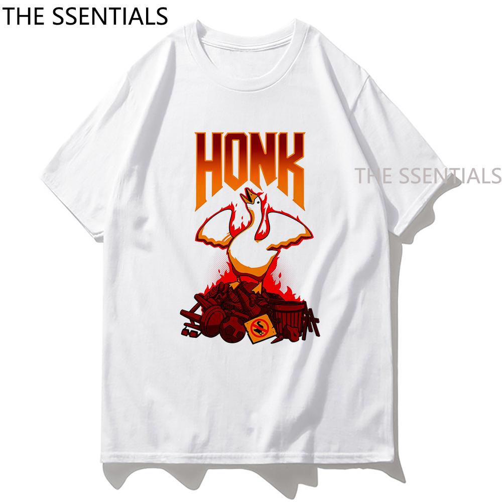 Goose Game Commit Tax Fraud T Shirt Women/Unisex Aesthetic Letter Print No Gender Only Goose Tshirt Daily Funny Graphic Cotton Tees