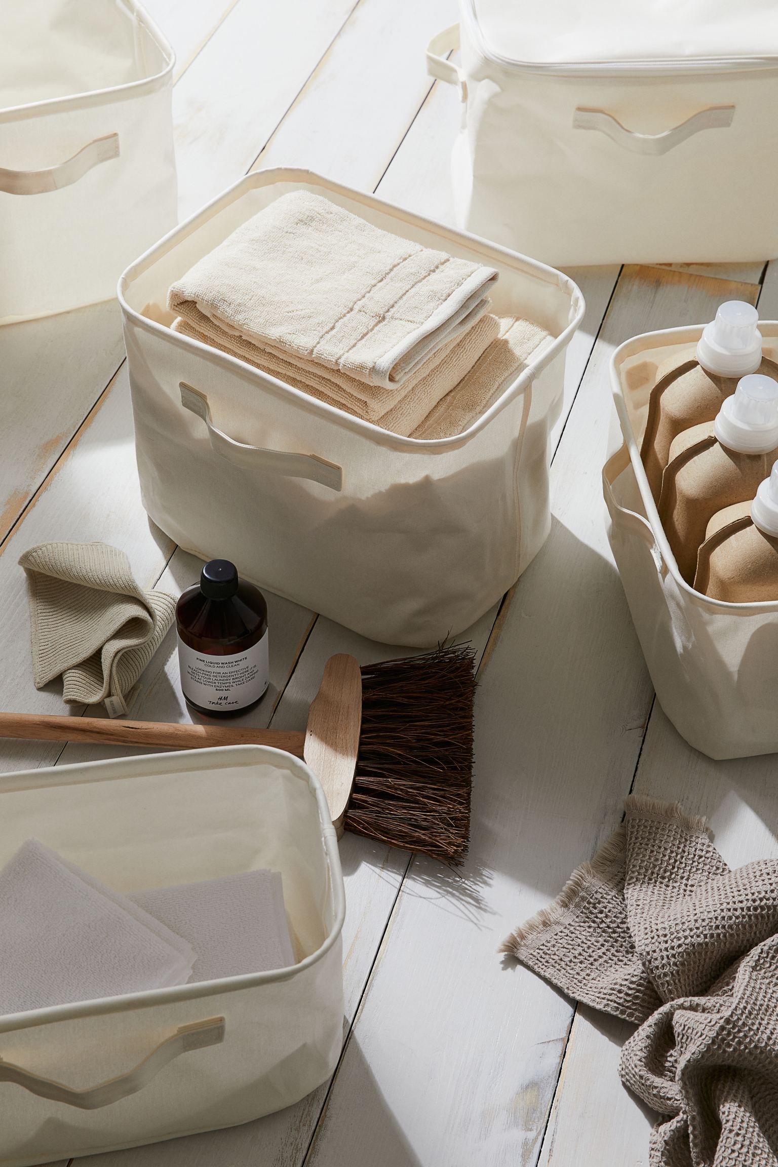 

Cotton twill storage basket