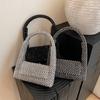 Handcrafted Beaded Woven Clutch Bag Women Elegant Evening Crossbody Purse Acrylic Chain Stitched Mini Shoulder