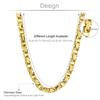 HipHop  Chain Box Byzantine Stainless Steel Chain Necklace Men Jewelry Erkek Kolye Strong Heavy Long 55-90cm Chains NZ022