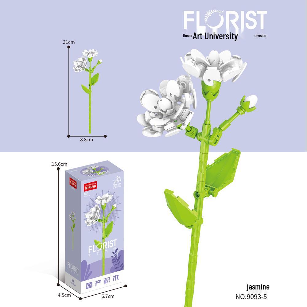 Desktop Flower Building Blocks: Educational Toy for Kids - Creative Gift for Girls
