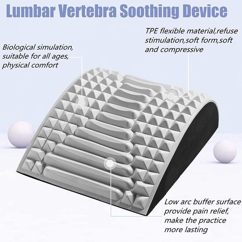 Back Waist Stretcher Neck Pillow Lumbar Support Massager For Sciatica Herniated Disc Pain Relief Massage Relaxation Heath Care