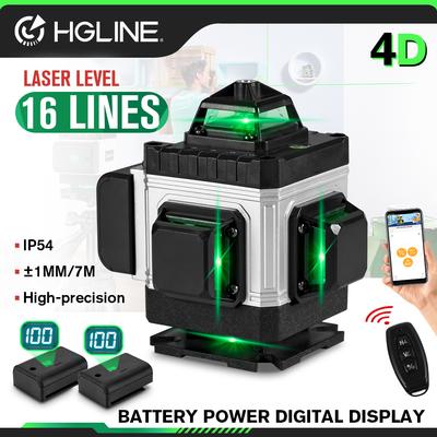 4D 16 Lines Green Line Laser Level With 1.2m Tripod APP Remote Control Horizontal Vertical Measuring Laser Instrument