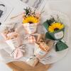 1/2 st Mini Falsk Ros Solros Bukett Handgjorda Tvålblommor Kronblad Konstgjord Blomsterdekoration Alla Hjärtans Dag Jubileum Födelsedag Romantisk Gåva