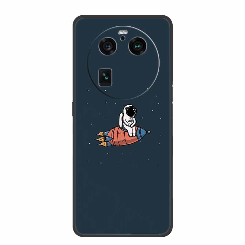 For Oppo Find X6 Pro Case Astronaut Soft Silicone Shockproof Phone Back Cover Cases for Oppo Find X6 Pro 5G Spaceman Lion Shell