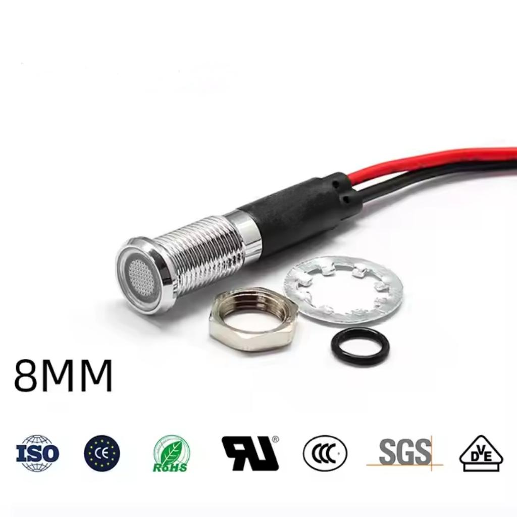 Factory Direct Sales Metal Waterproof Illuminated Motorcycle Indicator Light Turn Signal with 20cm Length Wires