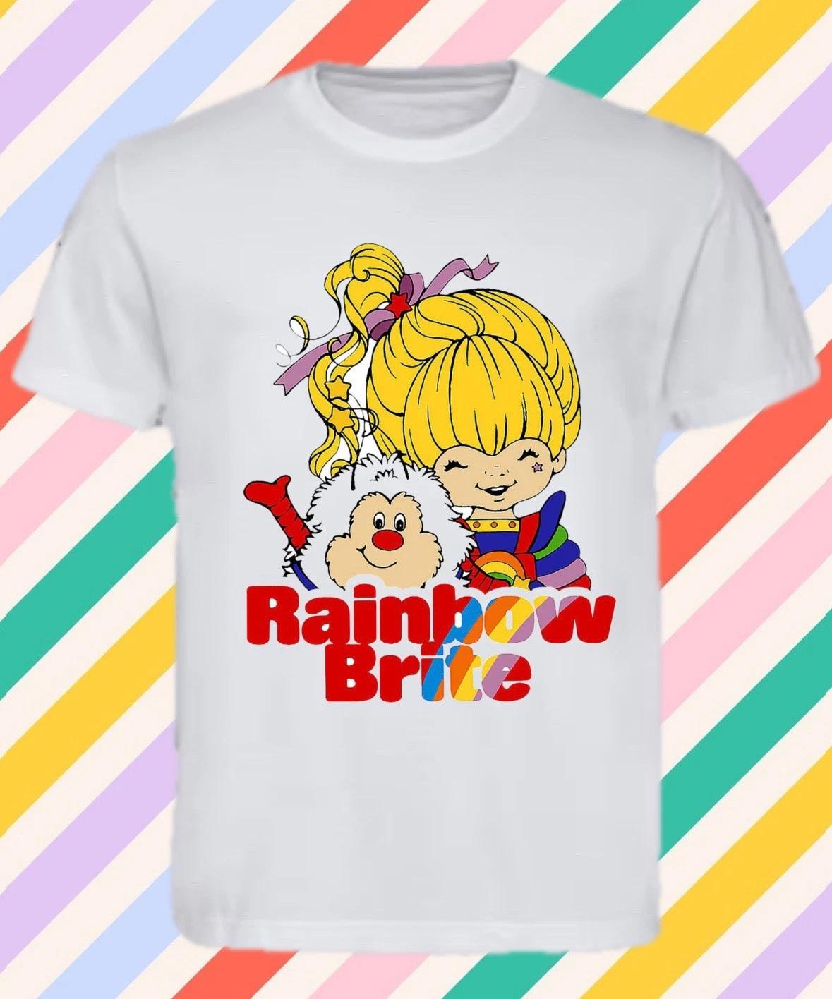

Rainbow Cartoon Custom 100% Cotton T-shirt Mens Tees Top Top Size XS-3XL S