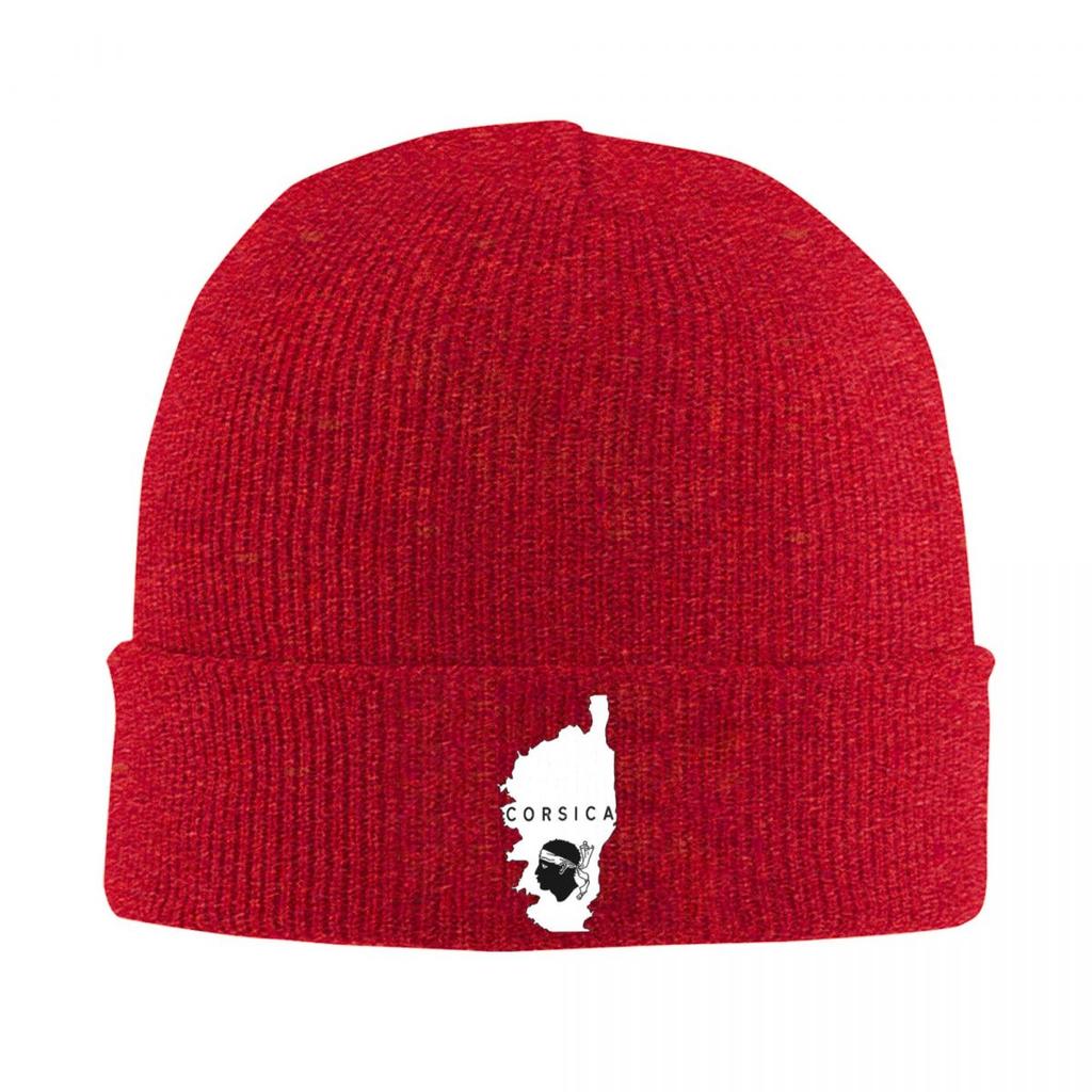 Mapa Korsyki Flaga Francuska Korsykańska Ciepła Czapka Z Dzianiny Zimowa Czapka Z Dzianiny Czapki Beanie Czapki Hip Hopowe dla Unisex
