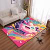 "Pink Cartoon Character Carpet with Vibrant Abstract Colors Design" Suitable for Use As an Anti-slip for Living Room Bedroom Sofas
