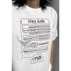 T-shirt Girocollo Manica Corta Grafica Retro Hey Jude, da Donna, alla Moda, Casual, Stile Retro Anni '80 e '90. Magliette Grafiche