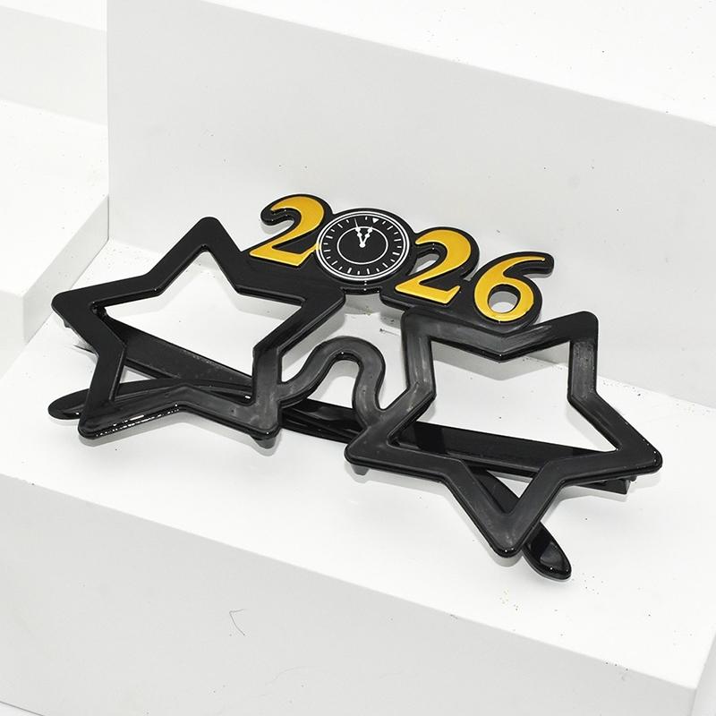 2026 Number Eyeglasses Happy Year Glasses Diamond Glitter Sunglasses Cosplay Prop Xmas Party Decoration Funny Glasses