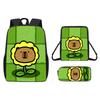 Cartoon Capybara Pattern Backpack Shoulder Bag Pencil Case Three Piece Set