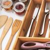 Bamboo cutlery drawer insert 35x26 cm