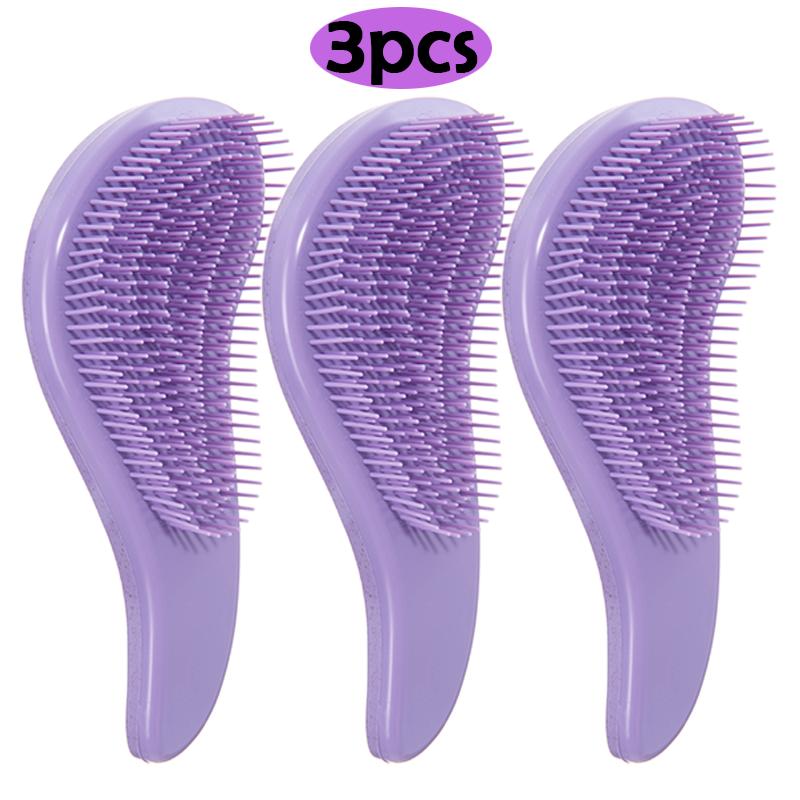 1/3pcs Magic Detangling Hairbrush Wheat Straw Scalp Massage Comb Soft Anti-static Gentle Grooming Brush Salon Hair Styling Brush
