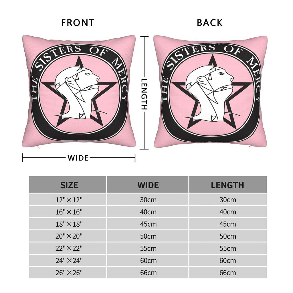 Band Sisters Of Mercys Pillow Case Soft Pillow Cover For Sofa Bedroom Home Decor Kawaii Pillowcases