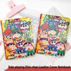 Shin-chan A5 Role-Playing Leather Cover Notebook with Full-Color Pages - Trendy Hardcover Cartoon Student Planner