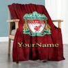Liverpool Customize Text Blanket Cozy Personalized Blanket Soft Warm Cozy Suitable for Couch Home Decor Office Chair Bedding for All Occasions