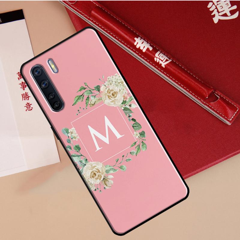 Shinee Hearts Custom Name Initials For OPPO A53 A31 A5 A9 A15 A16 A17 A57S A77 A76 A96 A94 A74 A54 A52 A72 A91 A93 Case Cover