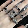 Dark Snake Personality Vintage French Irregular Folds Advanced Sense Cold Wind Opening Ring Female
