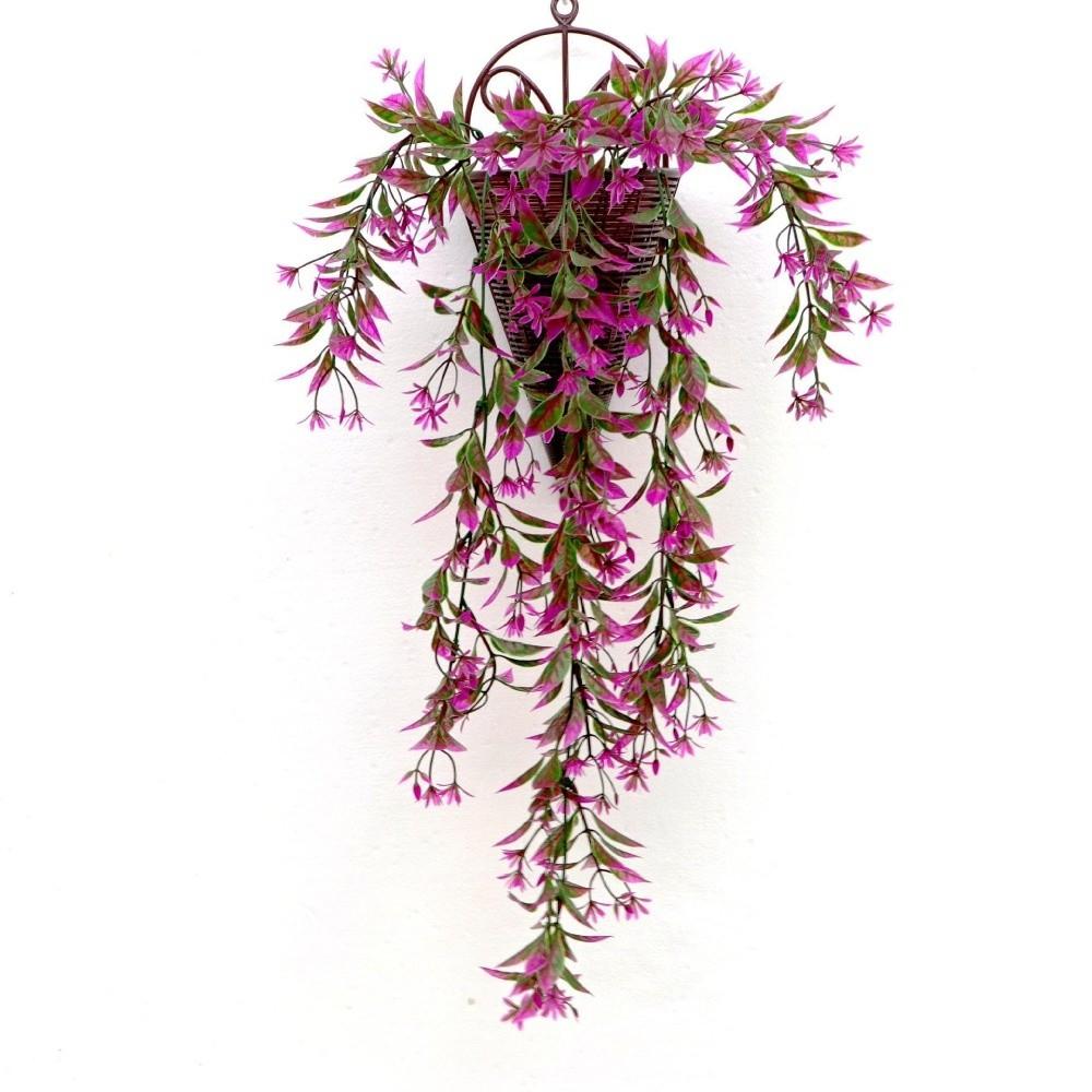 

45-Mesh Artificial Plant Rattan Simulated UV-Resistant Blossom Vines Flower Garland Realistic Wall Hanging Vines Home Decoration червоний