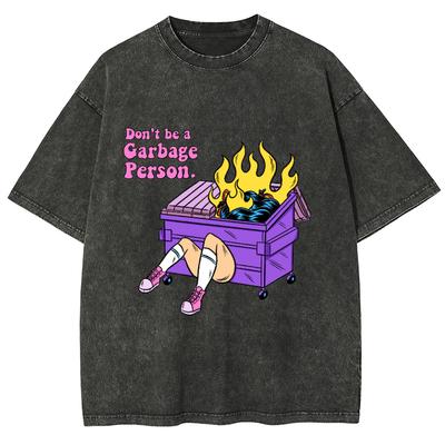 Summer Women's T-Shirt Cartoon Lettered Print Unisex Oversized Short Sleeve Trend Hip Hop Design Top Y2K