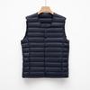 Autumn and Winter Men's Down Vest Light Down Jacket Liner Crew Neck Jacket Solid Color Large Size Vest