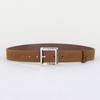 Womens Vintage Suede Brown Belt With Zinc Alloy Buckle 3.2cm Wide Adjustable Skirts Jeans Fashionable Everyday Accessory