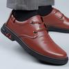 Herren Schnürschuhe Flacher Absatz Runde Spitze Lederschuhe Herren Business Mode Herrenschuhe Vier Jahreszeiten Leder Freizeitschuhe