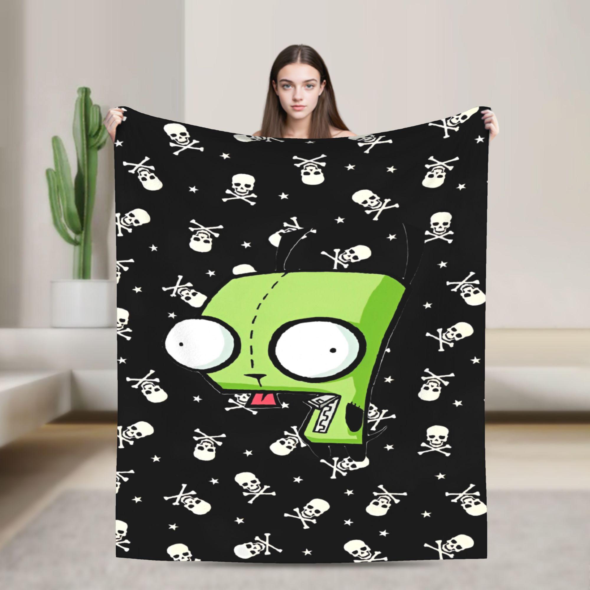 Invaders Zims Gir Blankets Quality Warm Soft Throw Blanket Winter Boy Girl Couch Chair Novelty Bedspread 75x90cm