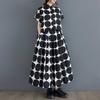 Polka Dot Print Summer Casual Two Piece Set Short Sleeve Loose Blouse Women Shirt Top Fashion Clothing Long Skirts Suit 2025