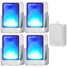 Wireless Battery-Powered Doorbell with Strong Flash, Service Call Button for Hearing Impaired and Elderly, Optional Mute Function.